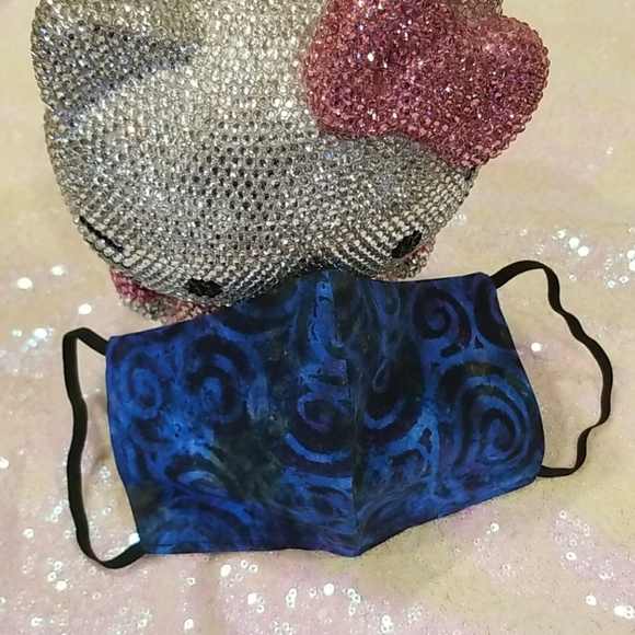 💖SALE💖 Midnight Blue Swirls Soft Face Mask - Picture 6 of 7
